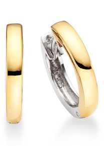 Paar Creolen Bruno Banani "Schmuck Geschenk Silber 925 Ohrschmuck Ohrringe", gold (silberfarben, gelbgoldfarben), Ohrringe, Damen, 17mm, Silber 925 (Sterlingsilber), Paar Creolen