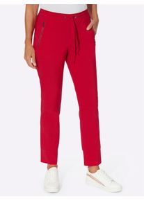 Webhose Inspirationen, Damen, Gr. 46, Normalgr&ouml;&szlig;en, rot, 72% Viskose, 25% Polyamid, 3% Elasthan, unifarben, lang, Hosen Webhose