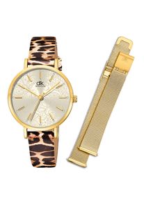 Quarzuhr, gold (goldfarben), Armbanduhren, Damen, Quarzuhr