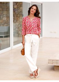 Schlupfbluse Inspirationen, Damen, Gr. 40, bunt (erdbeere, lindgr&uuml;n, bedruckt), 100% Viskose, bedruckt, gemustert, mehrfarbig, V-Ausschnitt, Blusen Schlupfbluse