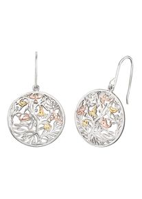 Paar Ohrhaken Engelsrufer "Indian summer OHRH&Auml;NGER LEBENSBAUM", rosa (silber, 925, goldfarben, ros&eacute;goldfarben), Ohrringe, Damen, 21mm, Silber 925 (Sterlingsilber), Paar Ohrhaken