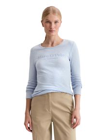 Marc O'Polo Longsleeve MARC O'POLO "regular fit aus Slub Jersey", Damen, Gr. M, soft sea, Jersey, Obermaterial: 100% Baumwolle, regular fit, Rundhals, Shirts Longsleeve