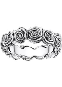 Fingerring Thomas Sabo "Ring Midnight Rose" Gr. 60, silber (silberfarben), Fingerringe, Damen, 60, Silber 925 (recycelt), 5,5mm, Fingerring