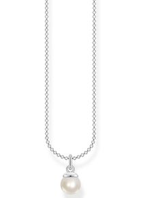 Kette mit Anh&auml;nger Thomas Sabo "Perle" Gr. 45, bunt (silberfarben, wei&szlig;), Halsketten, Damen, 45, Perlen Silber 925 (recycelt), Perlen, Silber 925 (recycelt), Kette mit Anh&auml;nger, mit S&uuml;&szlig;wasserzuchtperle