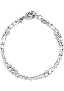 Armband Leonardo "Ilvi Clip&Mix", silber (edelstahlfarben), Armb&auml;nder, Damen, 18,5cm, Edelstahl, Armband