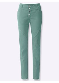 Bequeme Jeans Inspirationen, Damen, Gr. 46, Normalgr&ouml;&szlig;en, gr&uuml;n (jade), 96% Baumwolle, 4% Elasthan, unifarben, lang, Jeans Bequeme Jeans