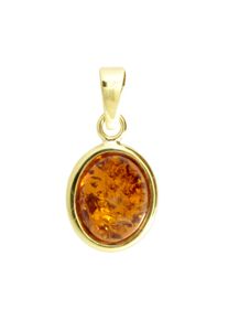 Kettenanh&auml;nger OSTSEE-SCHMUCK "- Classic 10x8 mm - Gold 333/000 - Bernstein" Gr. 21, gold (gold 333, goldfarben, gelb), Schmuckanh&auml;nger, Damen, Gelbgold 333, Kettenanh&auml;nger