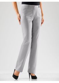 Funktionshose COSMA, Damen, Gr. 46, Normalgr&ouml;&szlig;en, grau (hellgrau), 97% Baumwolle, 3% Elasthan, unifarben, lang, Hosen Funktionshose