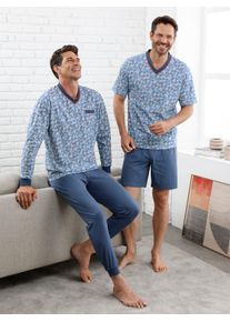 King&acute;S Club Shorty KINGS CLUB, Herren, Gr. 44/46, jeansblau, 100% Baumwolle, Homewear-Sets Shorty