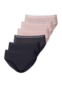 Jazz-Pants Slips Vivance, Damen, Gr. 40/42, 6 Stk., bunt (navy, rose), Single Jersey, Obermaterial: 95% Baumwolle, 5% Elasthan, gepunktet, unifarben, Unterhosen Jazz-Pants Slips, angenehm elastische Qualit&auml;t, Topseller