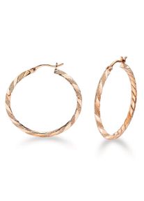 Paar Creolen Amor "2016717", rosa (ros&eacute;goldfarben), Ohrringe, Damen, Silber 925 (Sterlingsilber), Paar Creolen