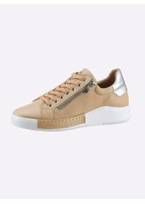 Sneaker Andrea Conti, Damen, Gr. 38, braun (camel), Glattleder, Leder, Rindsleder, Schuhe Sneaker