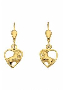 Adelia&acute;s Paar Ohrh&auml;nger ADELIA&acute;S "333 Gold Ohrringe Ohrh&auml;nger Herz", gold, Ohrringe, Damen, Gelbgold 333, Paar Ohrh&auml;nger