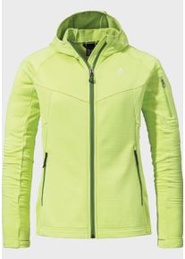 Sch&ouml;ffel Fleecejacke SCH&Ouml;FFEL "Fleece Hoody Hydalen L", Damen, Gr. 36, gr&uuml;n (6085, gr&uuml;n), Oberstoff : 95% Polyester 5% Elasthan, regular fit, hoch geschlossener Ausschnitt, Jacken Fleecejacke