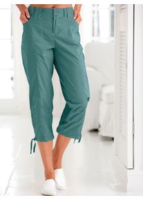 Caprihose Casual Looks, Damen, Gr. 46, Normalgr&ouml;&szlig;en, blau (petrol), 98% Baumwolle, 2% Elasthan, unifarben, 3/4-L&auml;nge, Hosen Caprihose