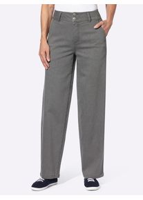 Bequeme Jeans Classic Basics, Damen, Gr. 46, Normalgr&ouml;&szlig;en, blau (stone, grau, denim), 81% Baumwolle, 17% Polyester, 2% Elasthan, lang, Jeans Bequeme Jeans