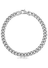 Edelstahlarmband Firetti "Schmuck Geschenk Armkette Panzerkette" Gr. 21, silber (silberfarben), Armb&auml;nder, Herren, 21, Edelstahl, Edelstahlarmband