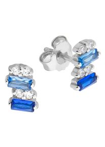 Paar Ohrstecker Firetti "Schmuck Geschenk Silber 925 Ohrschmuck", blau (silberfarben, dunkelblau, hellblau, kristallwei&szlig;, dunkelblau, hellblau, kristallwei&szlig;), Ohrringe, Damen, Silber 925 (Sterlingsilber), Paar Ohrstecker, mit Zirkonia (synth.)