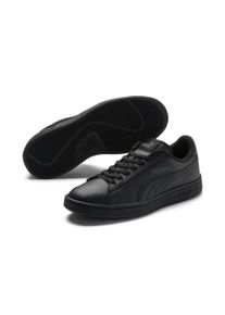 Sneaker Puma "SMASH V2 L JR", M&auml;dchen, Gr. 37,5, schwarz (Puma schwarz, Puma schwarz), Leder, Synthetik, unifarben, Schuhe Sneaker, f&uuml;r Kinder