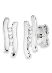 Paar Ohrstecker Bruno Banani "Schmuck Geschenk Silber 925 Ohrschmuck Ohrringe Glitzerstein", bunt (silberfarben, wei&szlig;, kristallwei&szlig;), Ohrringe, Damen, Silber 925 (Sterlingsilber), Paar Ohrstecker, mit Zirkonia (synth.)
