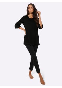 w&auml;schepur Schlafanzug W&Auml;SCHEPUR, Damen, Gr. 44/46, schwarz, 50% Baumwolle, 50% Viskose, Homewear-Sets Schlafanzug