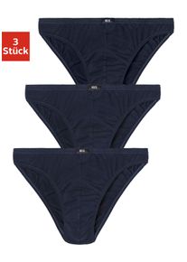 H.I.S. Slip H.I.S "Minislip", Herren, Gr. XS, 3 Stk., blau (navy), Jersey, Obermaterial: 95% Baumwolle, 5% Elasthan, unifarben, k&ouml;rpernah, Unterhosen Slip, aus weichem Baumwoll-Stretch