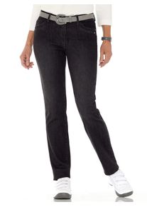Thermojeans Casual Looks, Damen, Gr. 54, Normalgr&ouml;&szlig;en, schwarz (schwarz denim), 78% Baumwolle, 20% Polyester, 2% Elasthan, unifarben, lang, Jeans Thermojeans