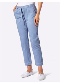 7/8-Jeans Classic Basics, Damen, Gr. 46, Normalgr&ouml;&szlig;en, taubenblau, 98% Baumwolle, 2% Elasthan, unifarben, 7/8-L&auml;nge, Jeans 7/8-Jeans