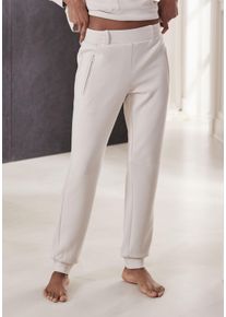 Sweathose French Connection, Damen, Gr. 44/46, N-Gr, beige, Obermaterial: 55% Viskose (LENZING&trade; ECOVERO&trade;), 40% Polyester, 5% Elasthan. Taschenfutter: 100% Polyester, unifarben, Basic, bequem lang, Hosen Sweathose, Topseller