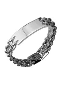 Armband Firetti "Schmuck Geschenk Armkette ID-Platte, Phantasiekette", silber (edelstahlfarben), Armb&auml;nder, Damen, 21cm, Edelstahl, Armband