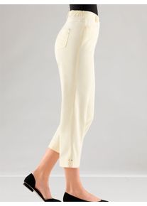 7/8-Hose COSMA, Damen, Gr. 46, Normalgr&ouml;&szlig;en, gelb (hellgelb), 97% Baumwolle, 3% Elasthan, unifarben, 7/8-L&auml;nge, Hosen 7/8-Hose