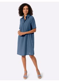 Jeanskleid Casual Looks "Jeans-Kleid", Damen, Gr. 40, Normalgr&ouml;&szlig;en, blau, stone, washed, Twill, 100% Baumwolle, unifarben, kurz, Kleider Jeanskleid