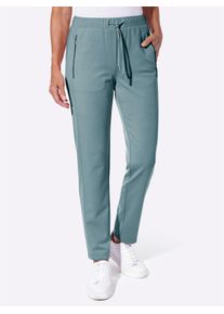 Jerseyhose Casual Looks, Damen, Gr. 46, Normalgr&ouml;&szlig;en, jade, 76% Polyester, 20% Viskose, 4% Elasthan, unifarben, Hosen Jerseyhose