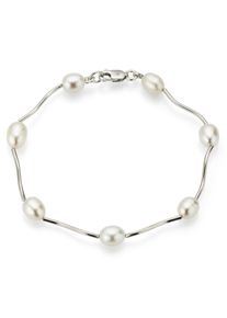 Silberarmband Firetti "Schmuck Geschenk Armschmuck Armkette", bunt (silberfarben, wei&szlig;), Armb&auml;nder, Damen, 19cm, Perlen Silber 925 (Sterlingsilber), Perlen, Silber 925 (Sterlingsilber), Silberarmband, Made in Germany - mit S&uuml;&szlig;wasserzuchtperle