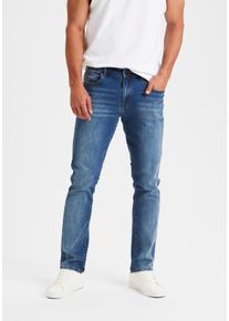 5-Pocket-Jeans Buffalo "Straight-fit", Herren, Gr. 38, L&auml;nge 32, blau (schwarz, blau, denim), Jeans, Obermaterial: 98% Baumwolle, 2% Elasthan, Destroyed-Effekte, straight fit lang, Jeans 5-Pocket-Jeans, mit normaler Bundh&ouml;he, aus elastischer Denim-Qualit&auml;t