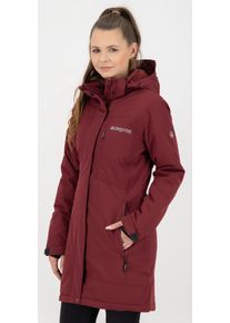 Winterjacke DEPROC Active "MONTREAL LONG WMN", Damen, Gr. 52 (XXL), rot (wine), 96% Polyester; 4% Elasthan, Windstopperb&uuml;ndchen mit Daumenl&ouml;chern,mit Schneefang,mit verstellbarem Klettverschluss, Jacken Winterjacke, auch in Gro&szlig;en Gr&ouml;&szlig;en erh&auml;ltlich
