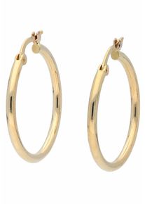 Paar Creolen Firetti "Schmuck Geschenk Gold 375 Ohrschmuck Creole", gold (gelbgoldfarben), Ohrringe, Damen, 27,5mm, Gelbgold 375, Paar Creolen