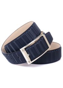 Lederg&uuml;rtel Anthoni Crown, Damen, Gr. 75, blau (dunkelblau), Leder, unifarben, G&uuml;rtel Lederg&uuml;rtel, in schillernder 3D-Optik