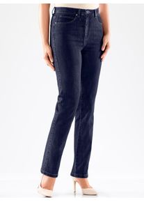 5-Pocket-Jeans Casual Looks, Damen, Gr. 46, Normalgr&ouml;&szlig;en, blau (dunkelblau), 78% Baumwolle, 20% Polyester, 2% Elasthan, unifarben, lang, Jeans 5-Pocket-Jeans