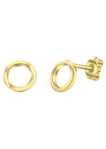 Paar Ohrstecker Firetti "Schmuck Geschenk Silber 925 Ohrschmuck Kreis rund", gold (gelbgoldfarben), Ohrringe, Damen, 7mm, Silber 925 (Sterlingsilber), Paar Ohrstecker