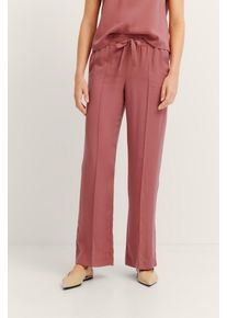 Stoffhose Bugatti, Damen, Gr. 46, Normalgr&ouml;&szlig;en, 680, rost, 100% Modal, unifarben, normal, Hosen Stoffhose, mit B&uuml;gelfalte