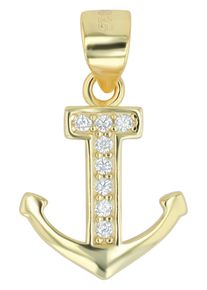 Adelia&acute;s Kettenanh&auml;nger ADELIA&acute;S "Damen Anh&auml;nger aus 925 Silber mit Zirkonia", gold, Schmuckanh&auml;nger, Damen, Kettenanh&auml;nger