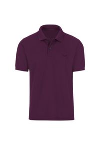 Poloshirt TRIGEMA "TRIGEMA Poloshirt DELUXE Piqu&eacute;", Herren, Gr. S, lila (aubergine), Piqu&eacute;, 100% Baumwolle, Basic, lang, ohne Ausschnitt, Shirts Poloshirt