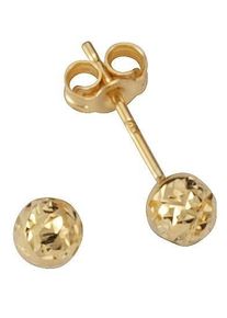 Paar Ohrstecker Firetti "Schmuck Geschenk Gold 375 Ohrschmuck rund diamantiert" Gr. 4, gold (goldfarben), Ohrringe, Damen, 4, Gelbgold 375, Paar Ohrstecker