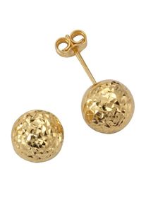 Paar Ohrstecker Firetti "Schmuck Geschenk Gold 375 Ohrschmuck rund diamantiert" Gr. 8, gold (goldfarben), Ohrringe, Damen, 8, Gelbgold 375, Paar Ohrstecker