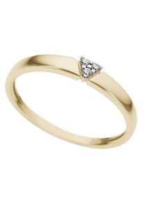 Diamantring Firetti "Schmuck Geschenk Gold 333 Damenring Goldring Diamant" Gr. 16, gold (gelbgoldfarben, wei&szlig;goldfarben), Fingerringe, Damen, 16, 0,03 P2 = erkennbare Einschl&uuml;sse, Diamanten Gelbgold 333, 1,5mm, Diamanten, Gelbgold 333, Diamantring, mit Brillanten