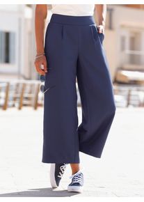 Culotte Casual Looks, Damen, Gr. 46, Normalgr&ouml;&szlig;en, blau (marine), 100% Polyester, unifarben, 7/8-L&auml;nge, Hosen Culotte