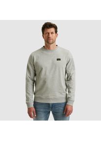 PME-Legend Sweatshirt PME LEGEND, Herren, Gr. XL, light grau melee, Sweatware, Obermaterial: 95% Baumwolle, 5% Elasthan, unifarben, regular fit normal, Rundhals, Rippb&uuml;ndchen, Sweatshirts Sweatshirt, mit Logo Stickerei