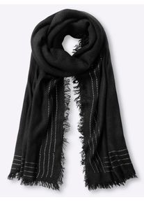 Modeschal Heine, Damen, schwarz, Viskose, Modet&uuml;cher Modeschal