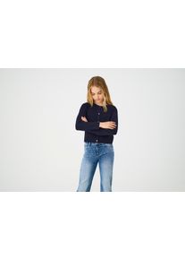 Strickjacke KIDS Only "KOGNATASCHA LS O-NECK CARD CP KNT NOOS", M&auml;dchen, Gr. 158/164, schwarz, Strick, Obermaterial: 80% Viskose, 20% Nylon, unifarben, regular fit taillenbedeckt, Rundhals, Strickjacken Strickjacke